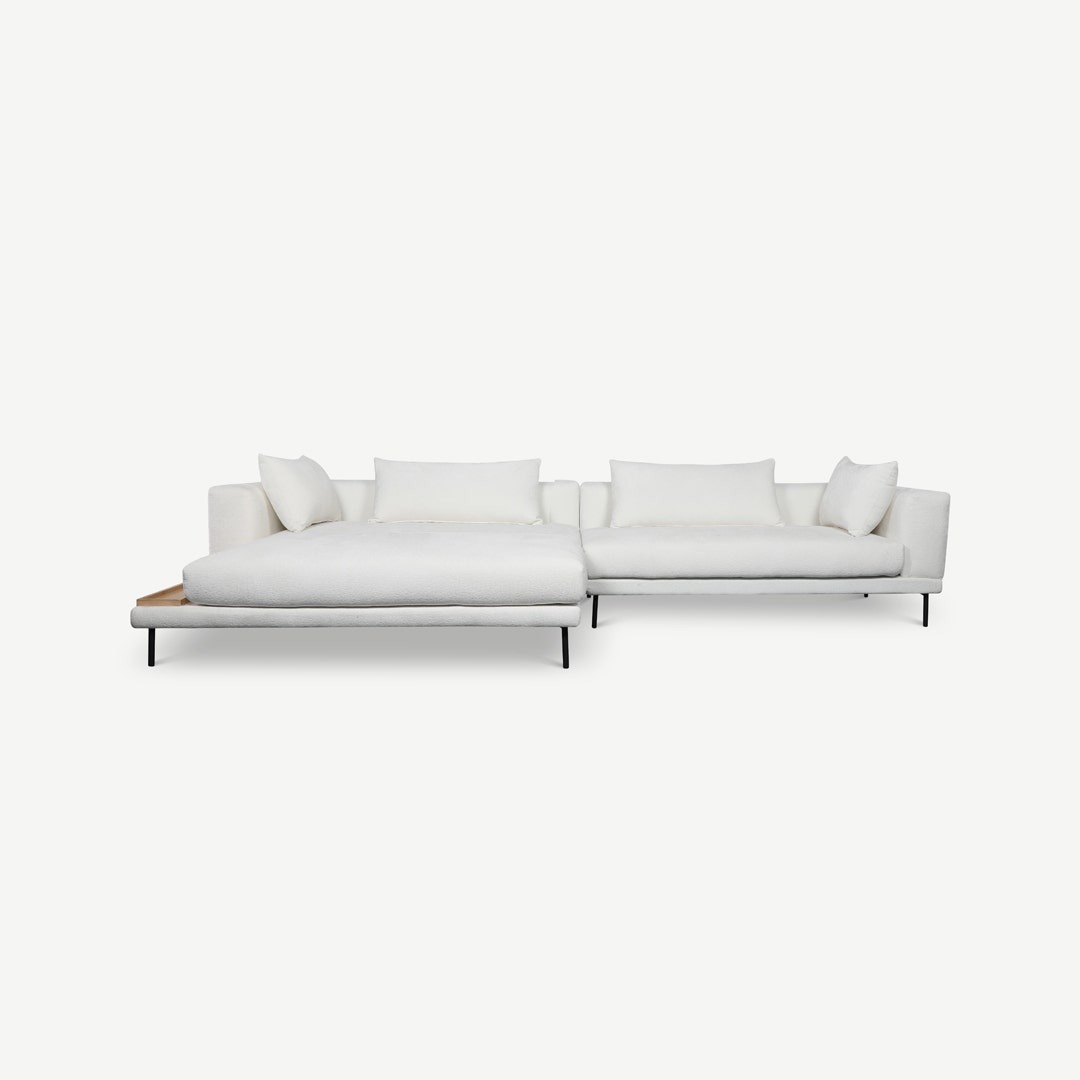 L shape sofa hot sale cream