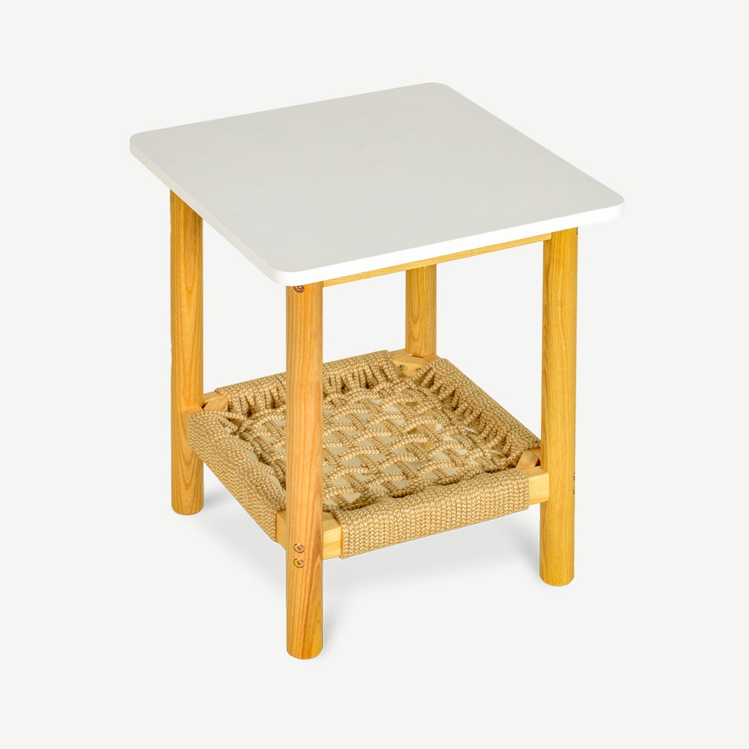 Rayan End Table White