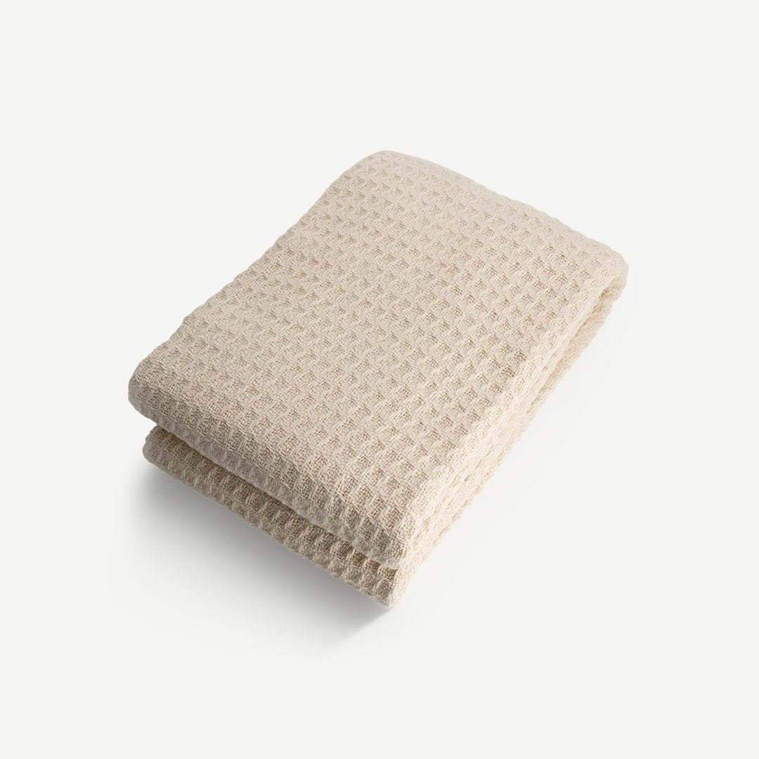 Reiko Waffle Throw - Beige