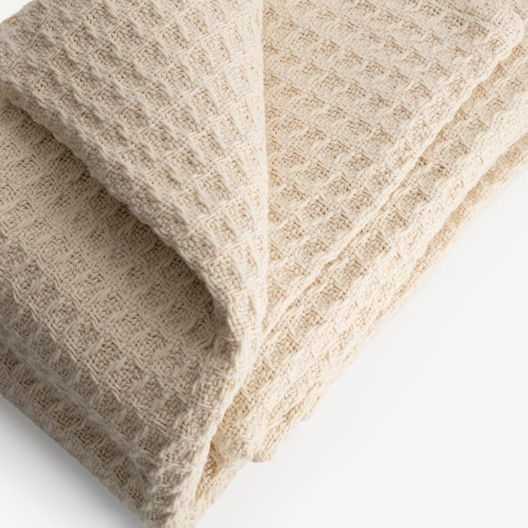 Reiko Waffle Throw - Beige