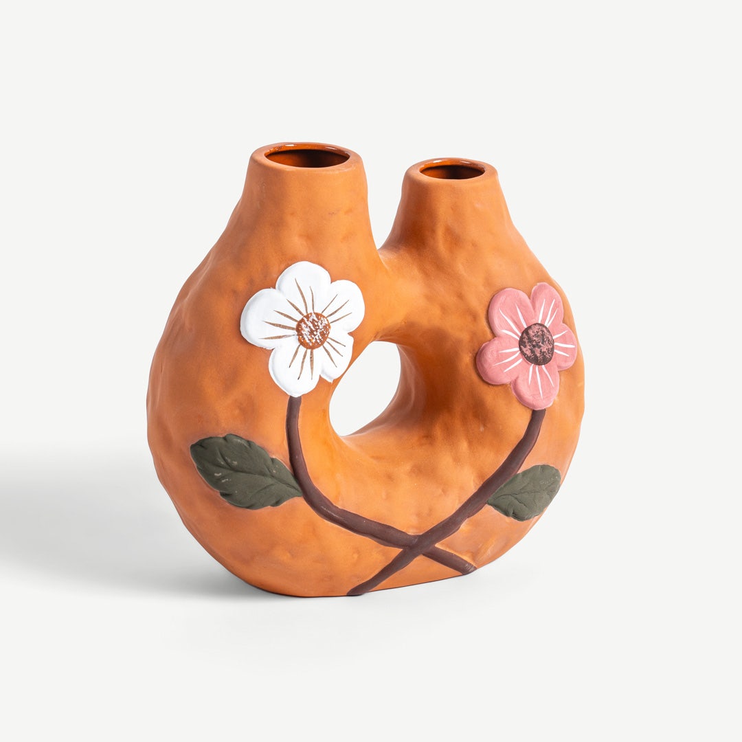 Relma Hand Painted Doublet Vase -20cm