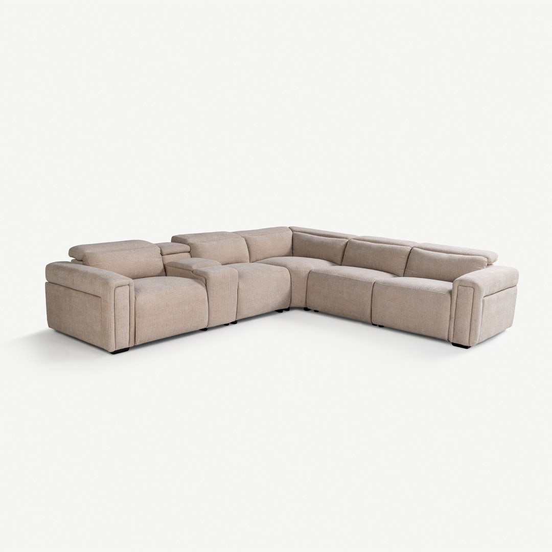 Relom Recliner Corner Sofa Ecru