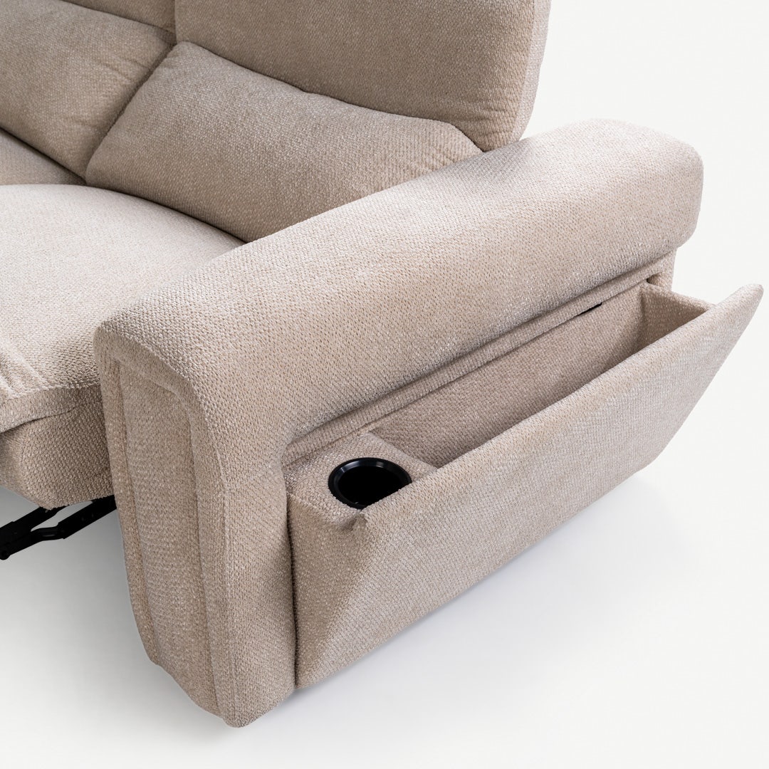 Relom Recliner Corner Sofa Ecru