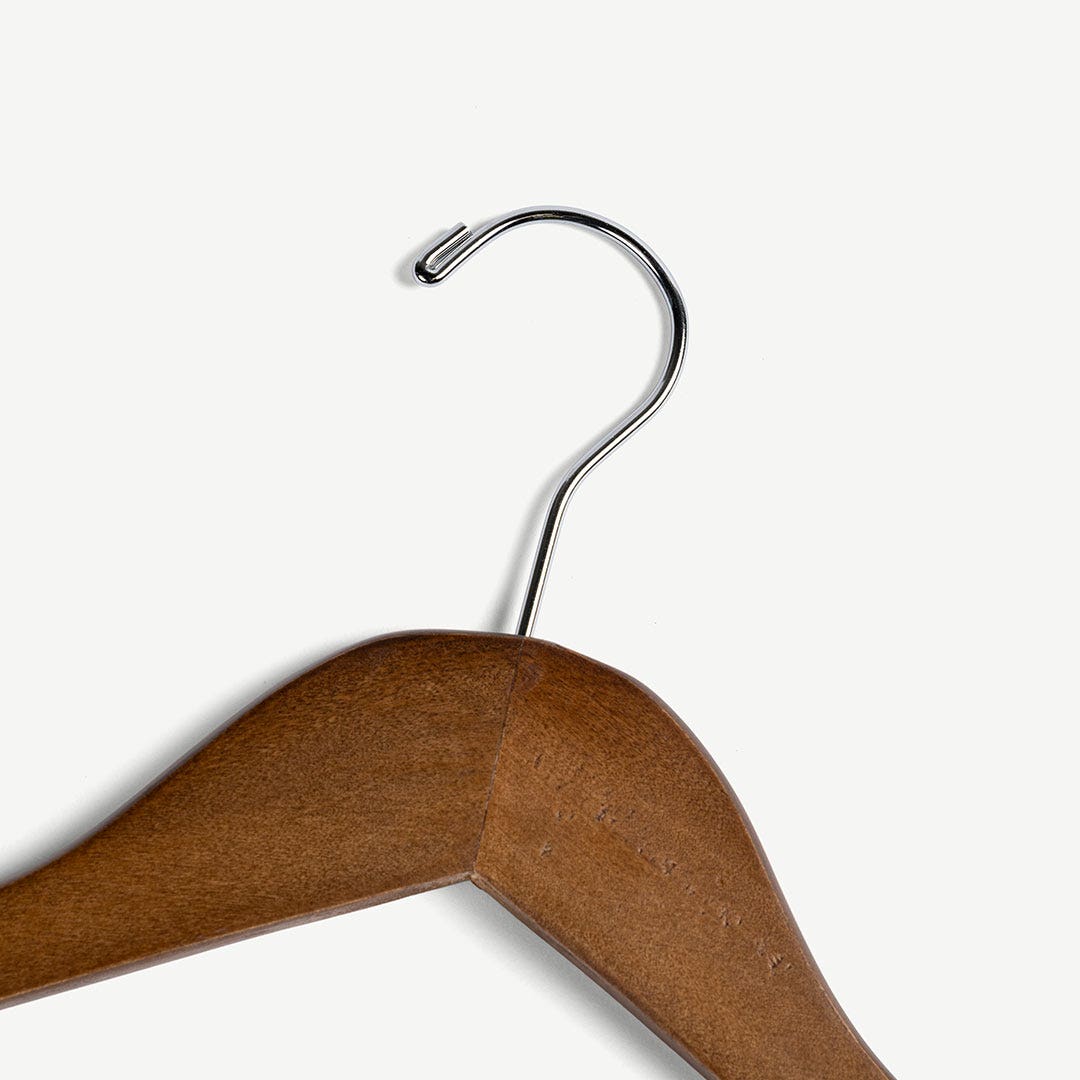 Revera Wooden Hanger Set of 3pcs -Walnut