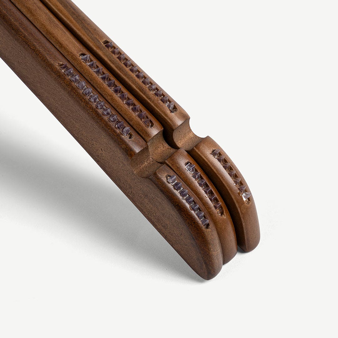 Revera Wooden Hanger Set of 3pcs -Walnut