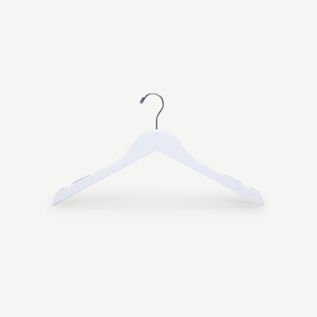 Revera Wooden Hanger Set of 3pcs -White