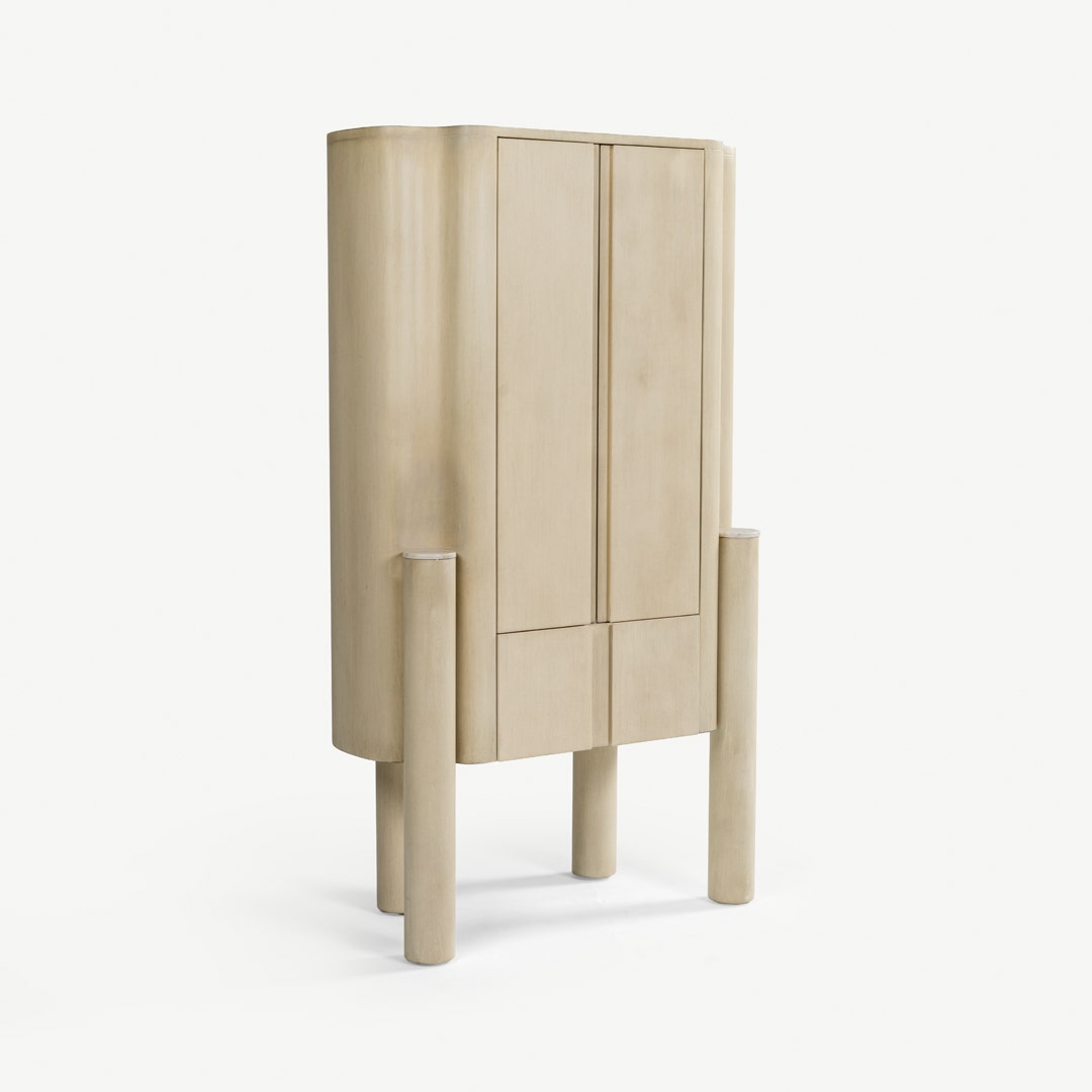 ريفين خزانة بار - أبيض