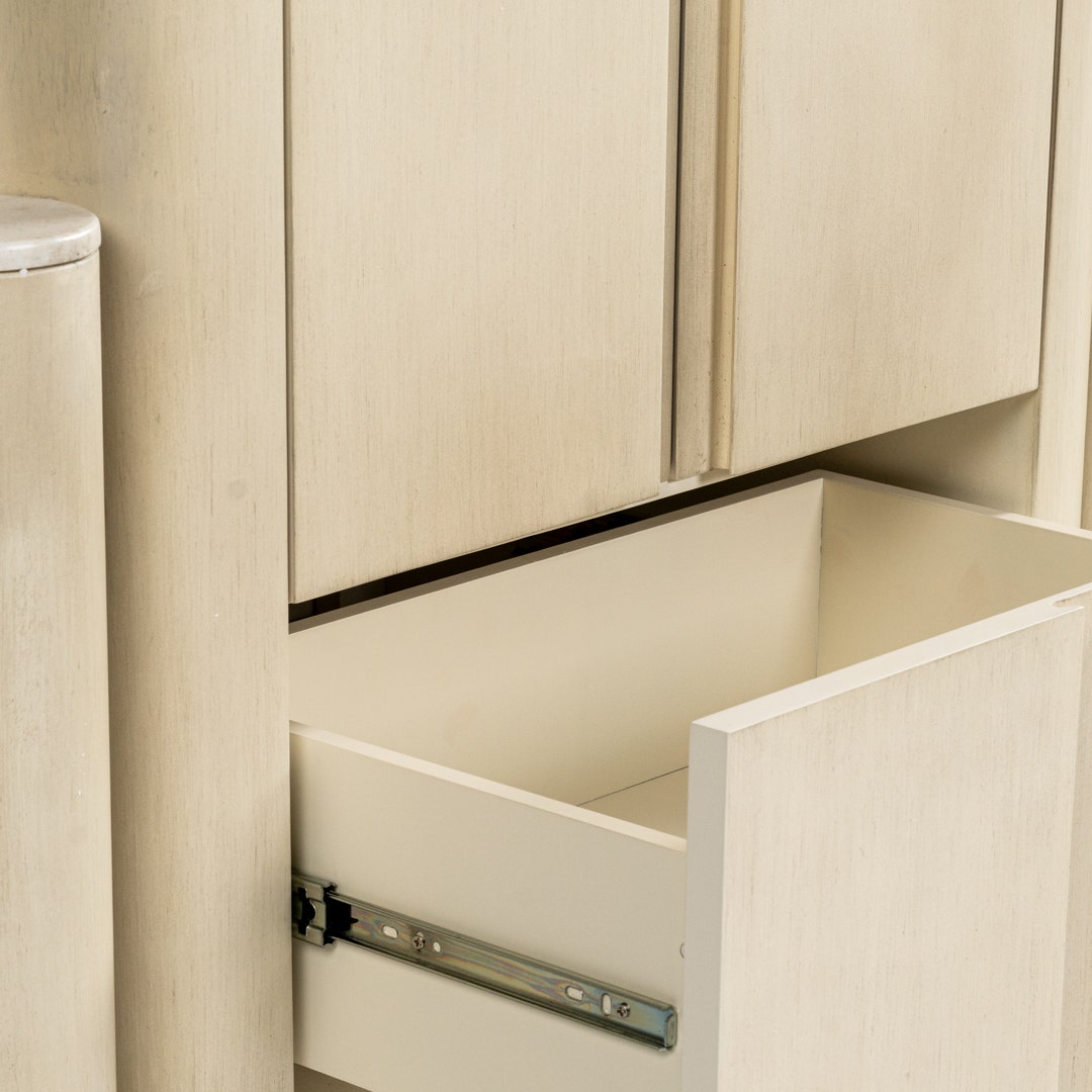 ريفين خزانة بار - أبيض