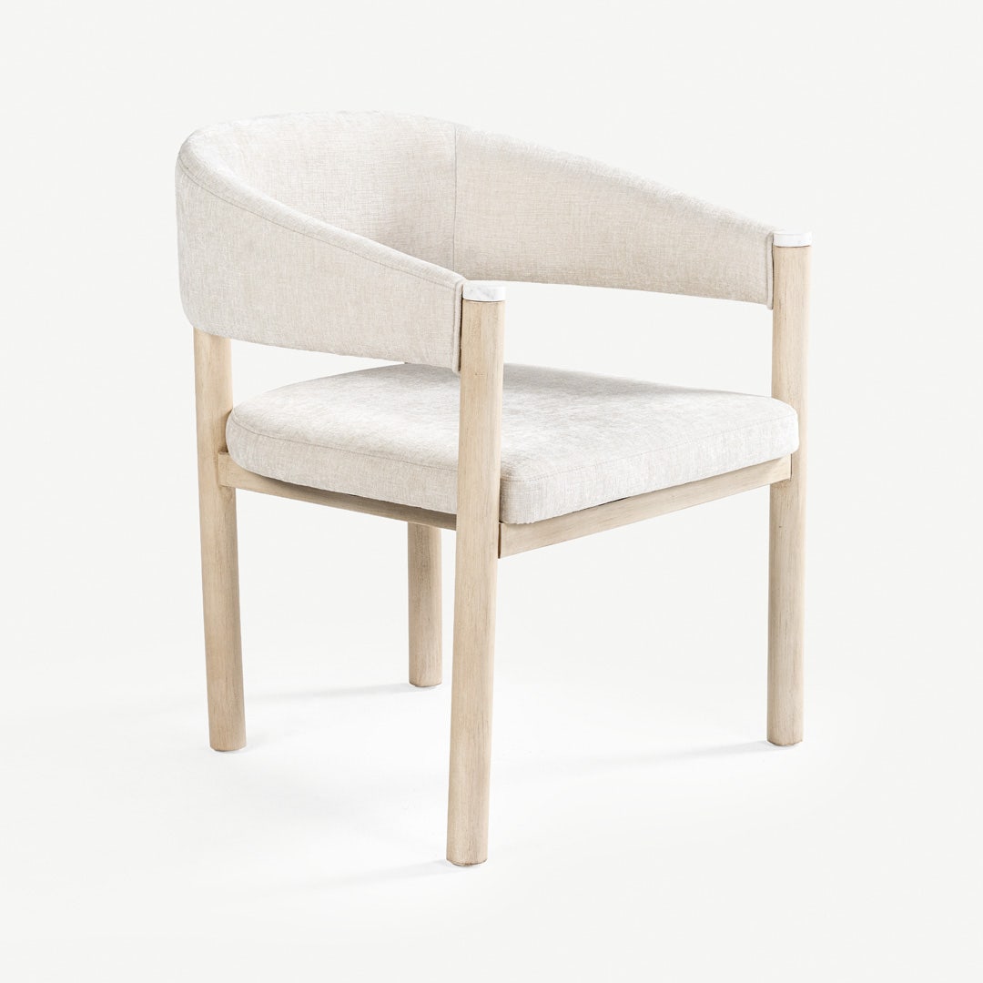 كرسي طعام ريفين - أبيض فاتح