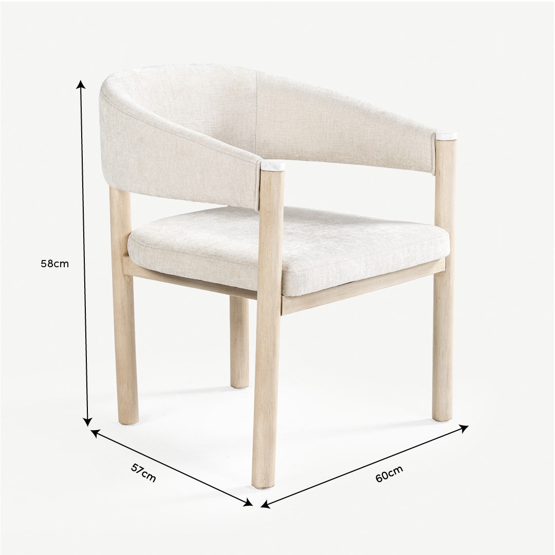 كرسي طعام ريفين - أبيض فاتح