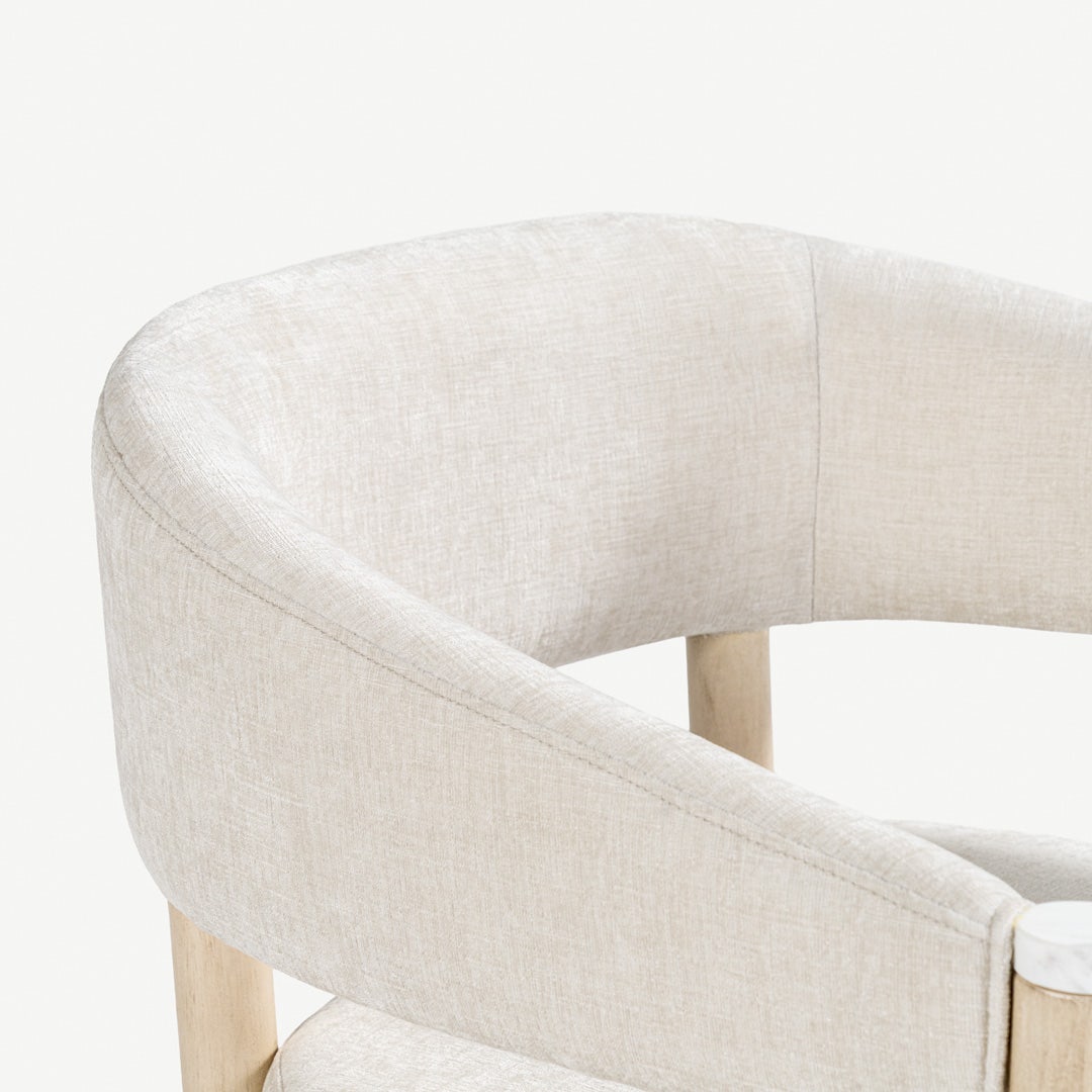 كرسي طعام ريفين - أبيض فاتح