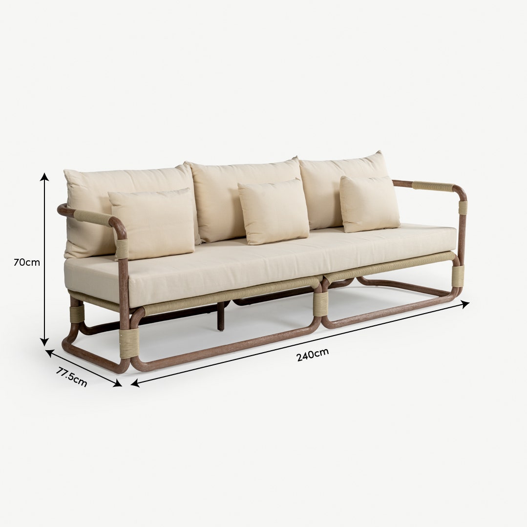 Revindale 3 Seater Sofa Natural