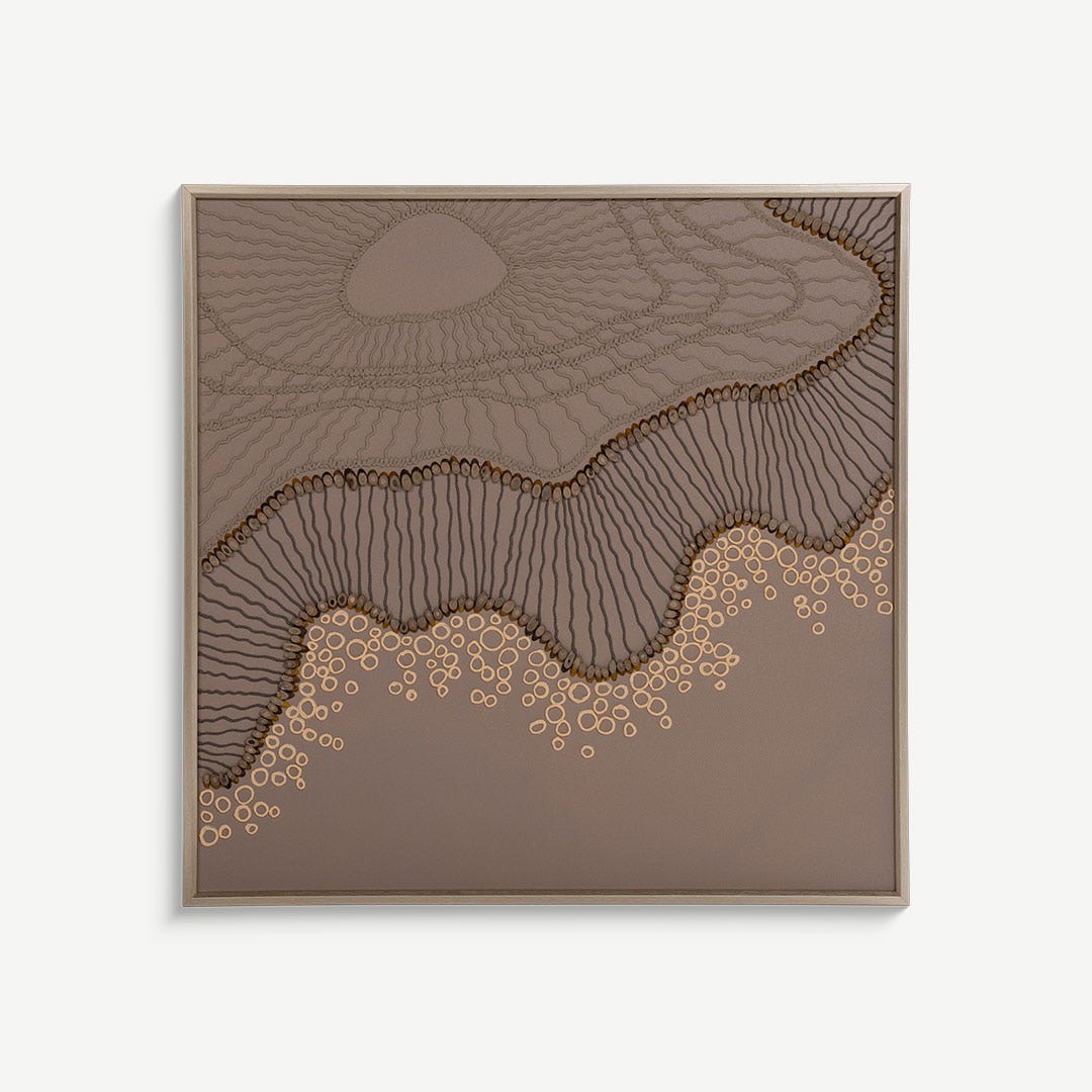 روان لوحة حائط مؤطرة 100×100 سم