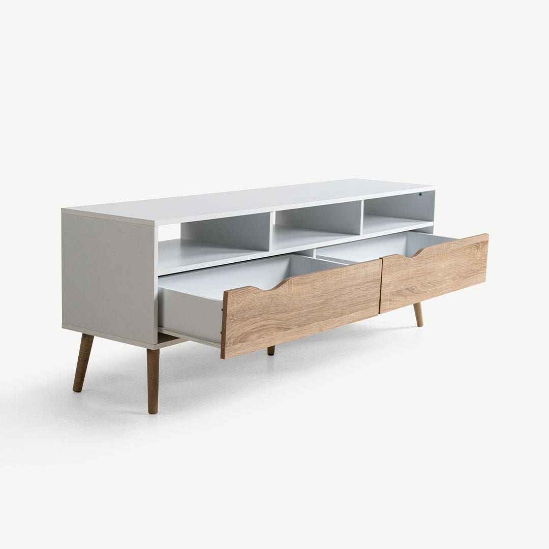 رولانار وحدة تلفاز - أبيض