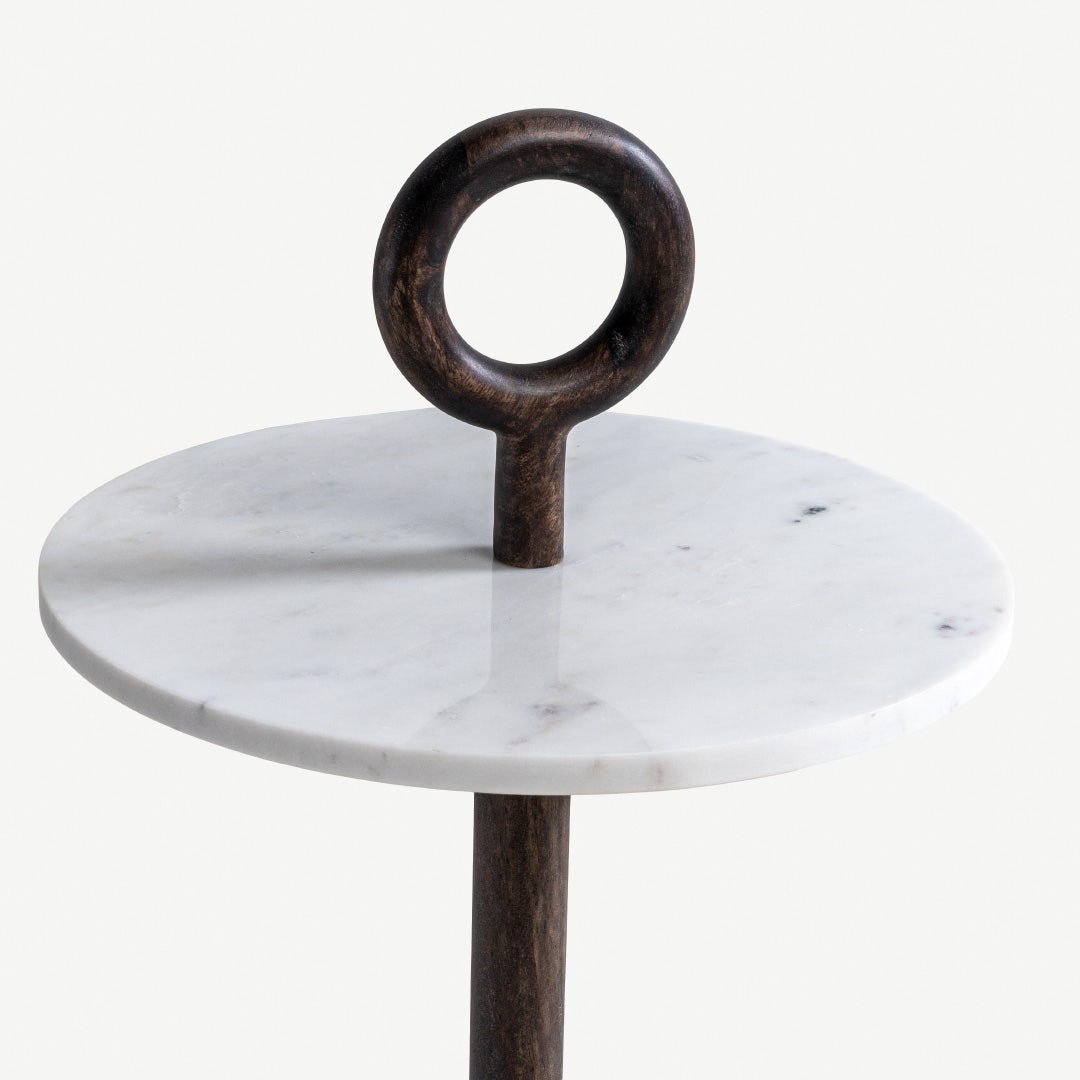 Romiera End Table Marble Natural
