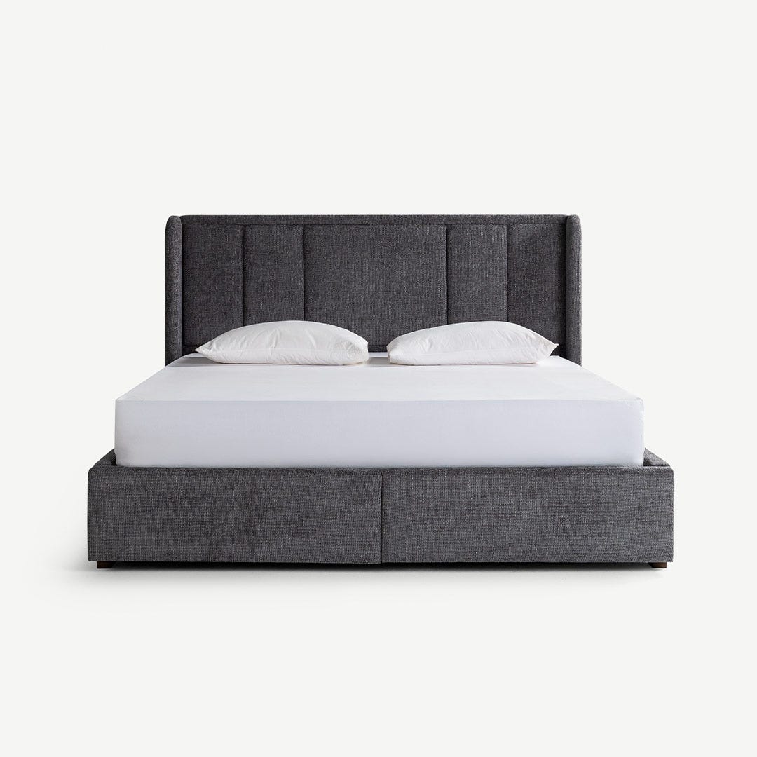 Roni King Bed with Storage Charcoal