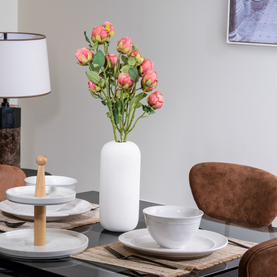 Rose Silky Bunch With 5 Buds