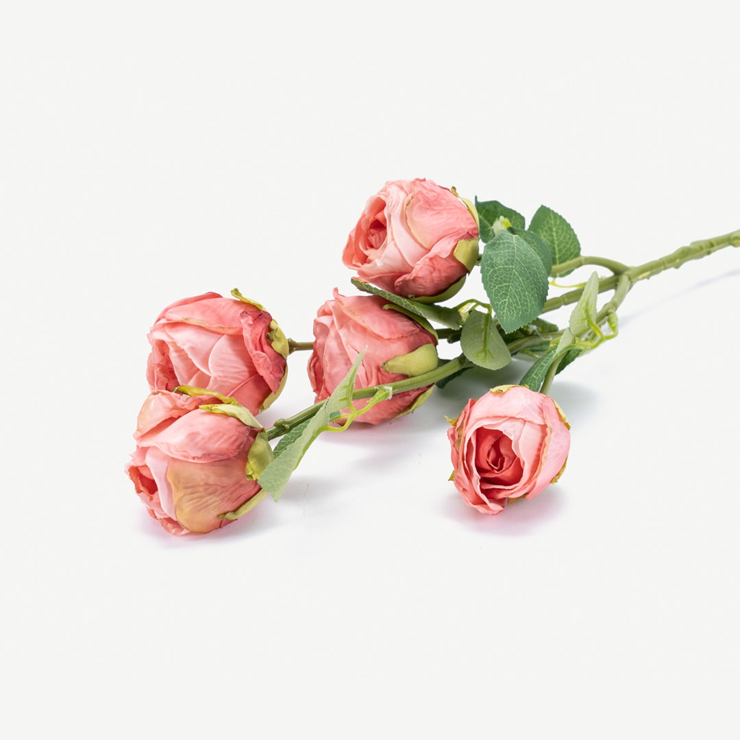 Rose Silky Bunch With 5 Buds