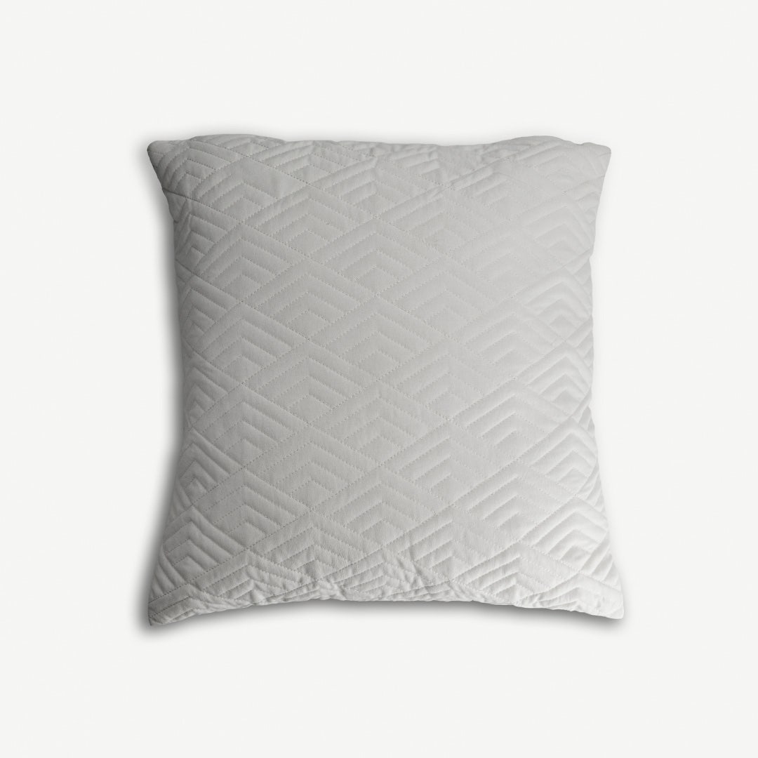 Roshel Quilted Cushion Ivory -40x40cm