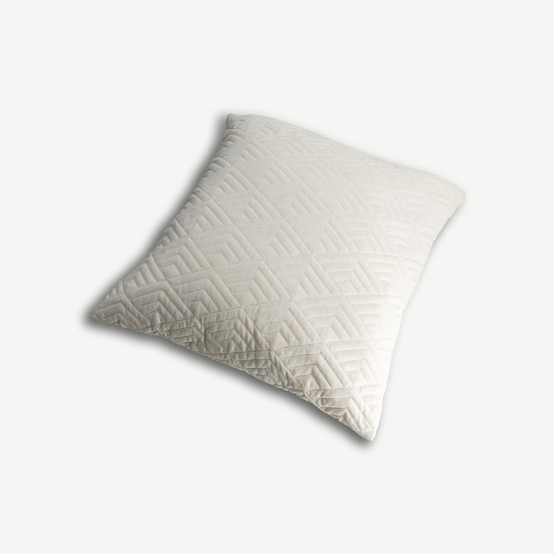 Roshel Quilted Cushion Ivory -40x40cm