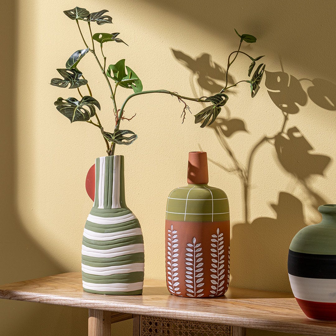 Rowaid Hand Painted Vase -28cm