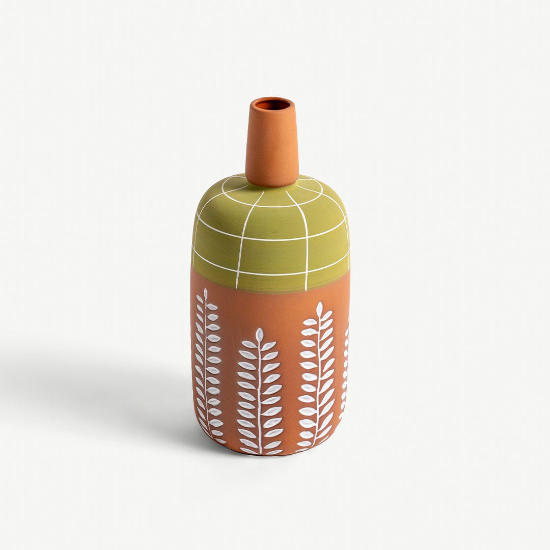 Rowaid Hand Painted Vase -28cm