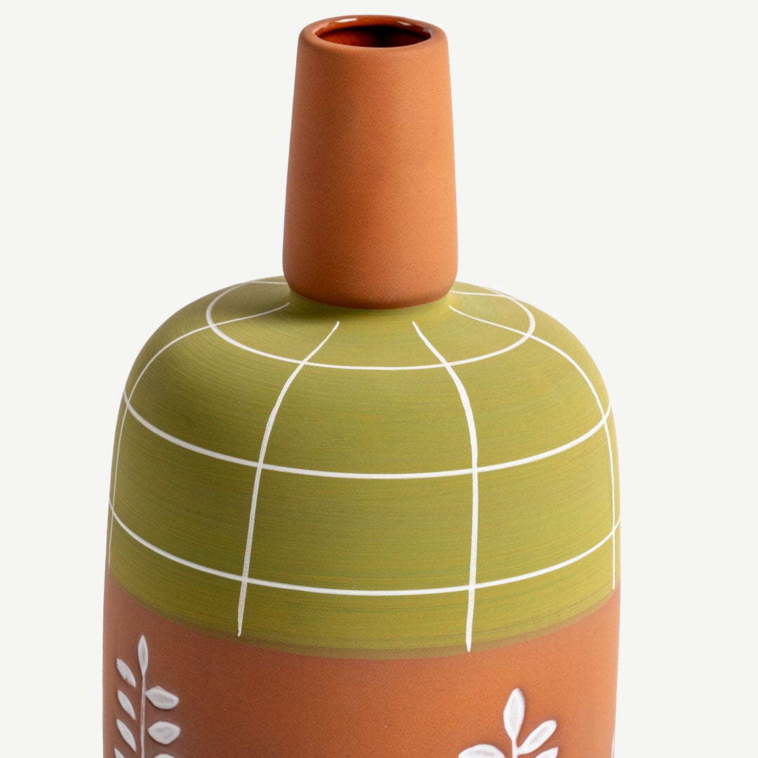 Rowaid Hand Painted Vase -28cm