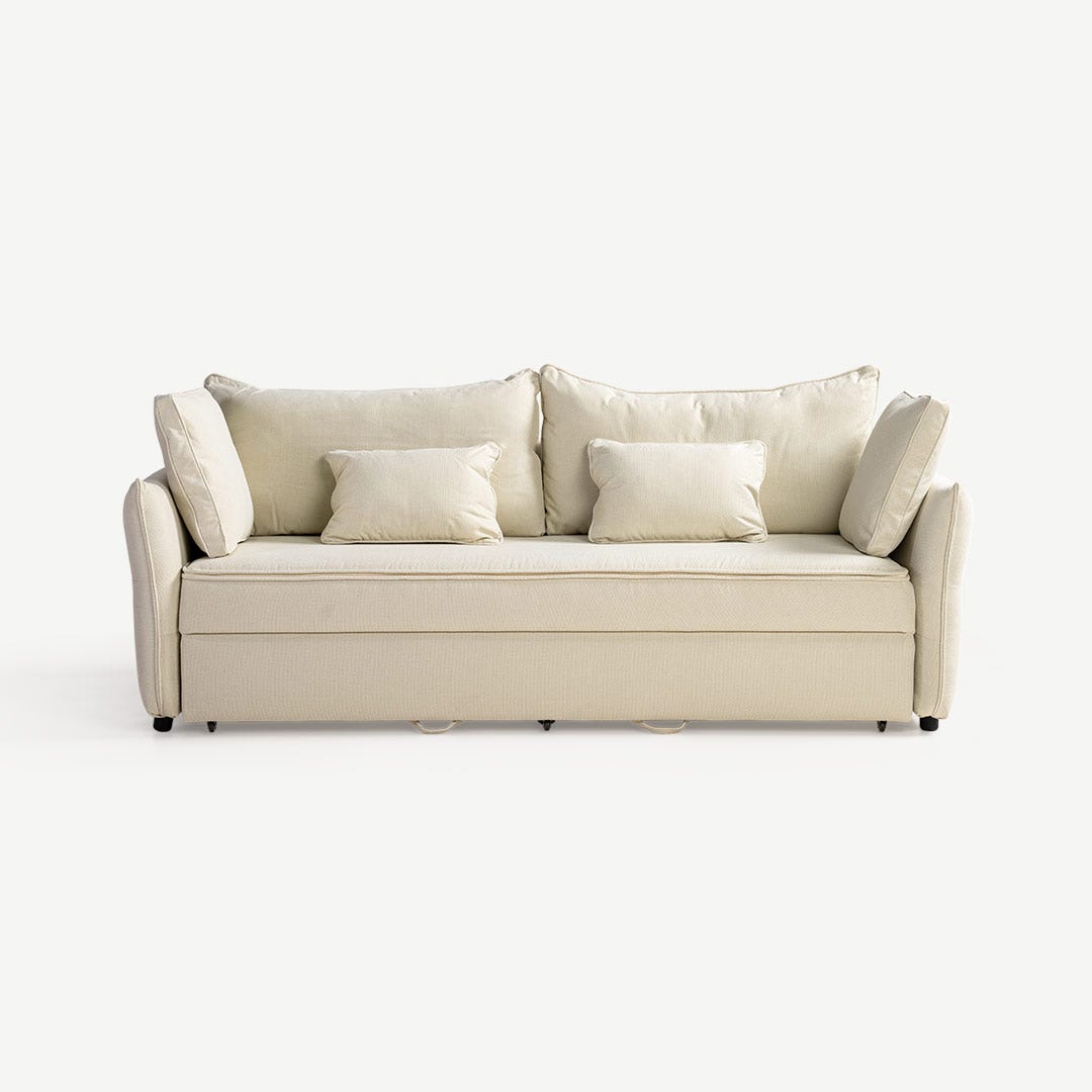 Roya 2 Seater Sofa Bed Beige
