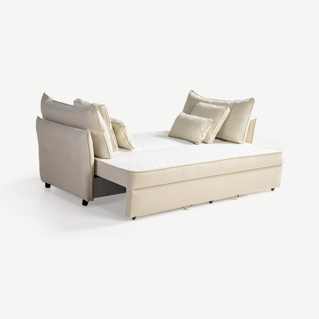 Roya 2 Seater Sofa Bed Beige