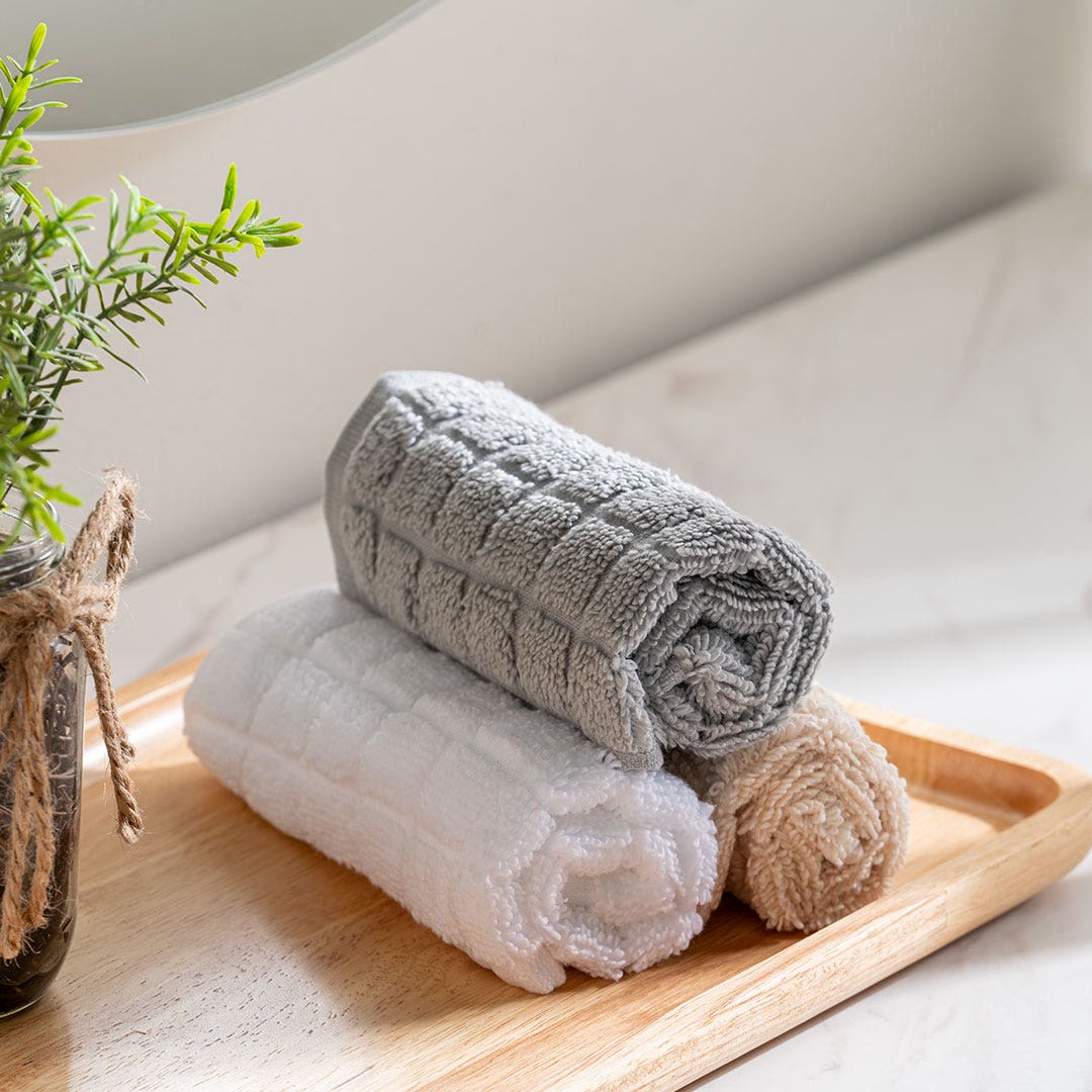منشفة وجه روين رمادية باهتة -30x30 سم