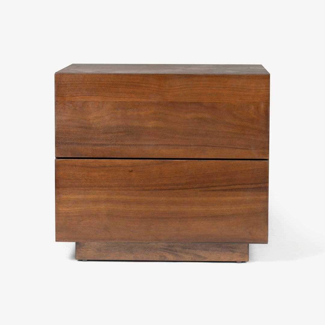 Modern walnut sales bedside table