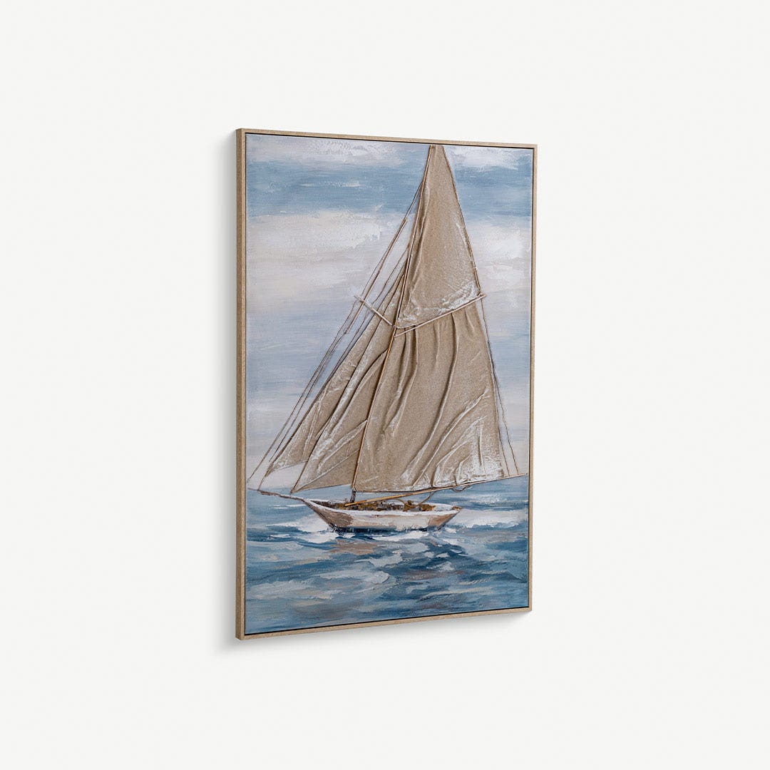 Sailboat Embellished Wall Art