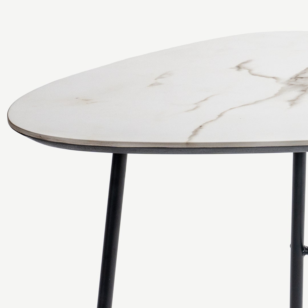 Saira End Table White