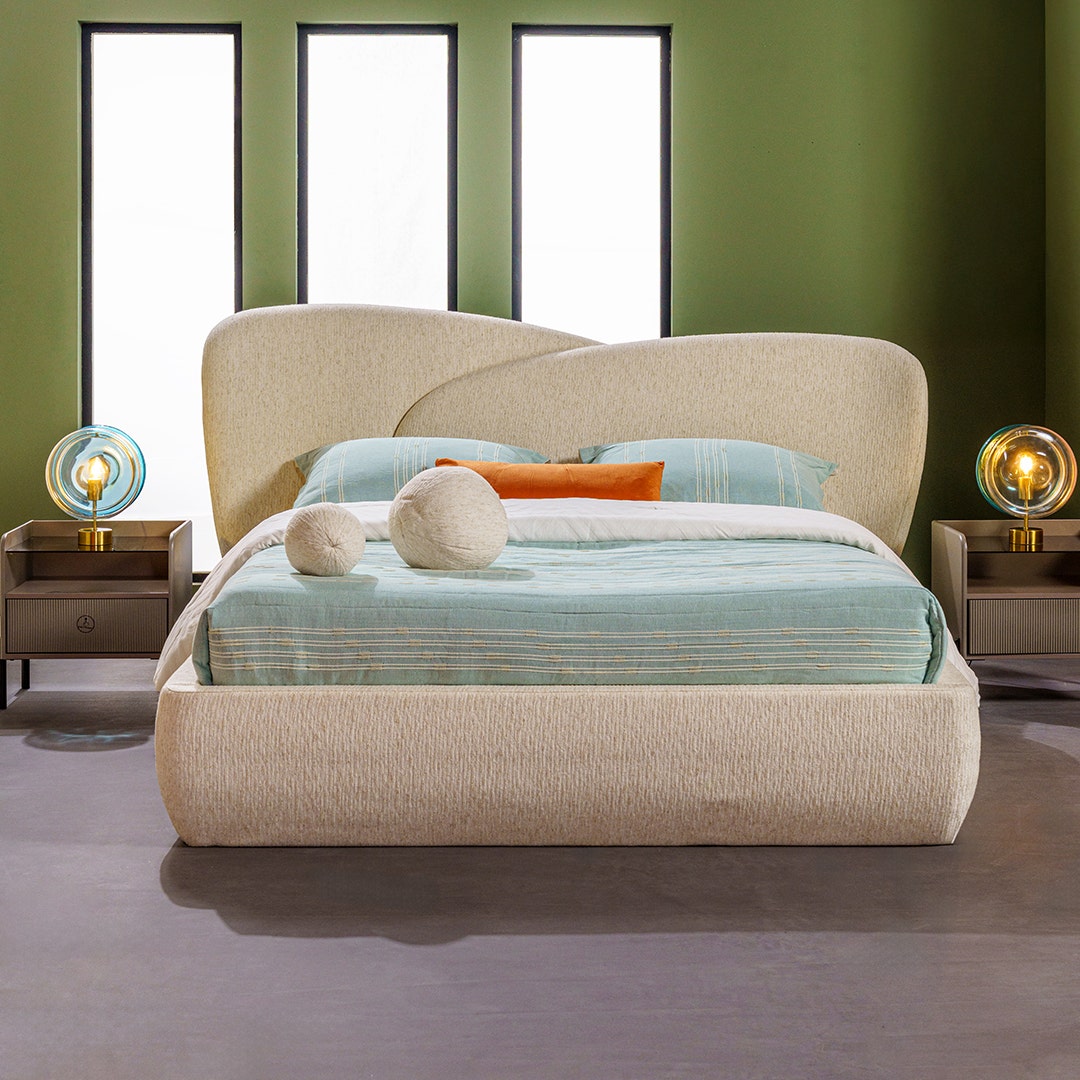 Sallien Queen Bed 160x200cm Beige