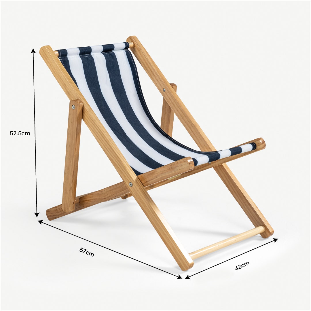 Sandy Kids Beach Chair Blue/White