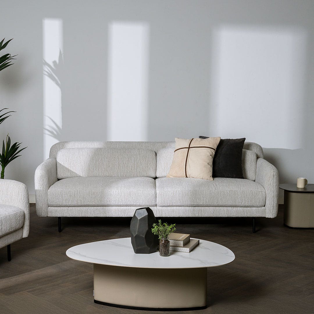 سارلا أريكة 3 مقاعد - عاجي