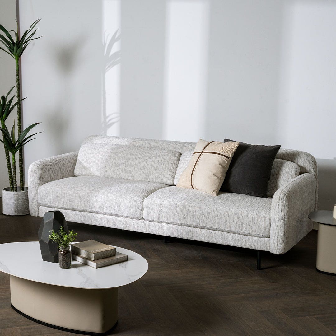 سارلا أريكة 3 مقاعد - عاجي