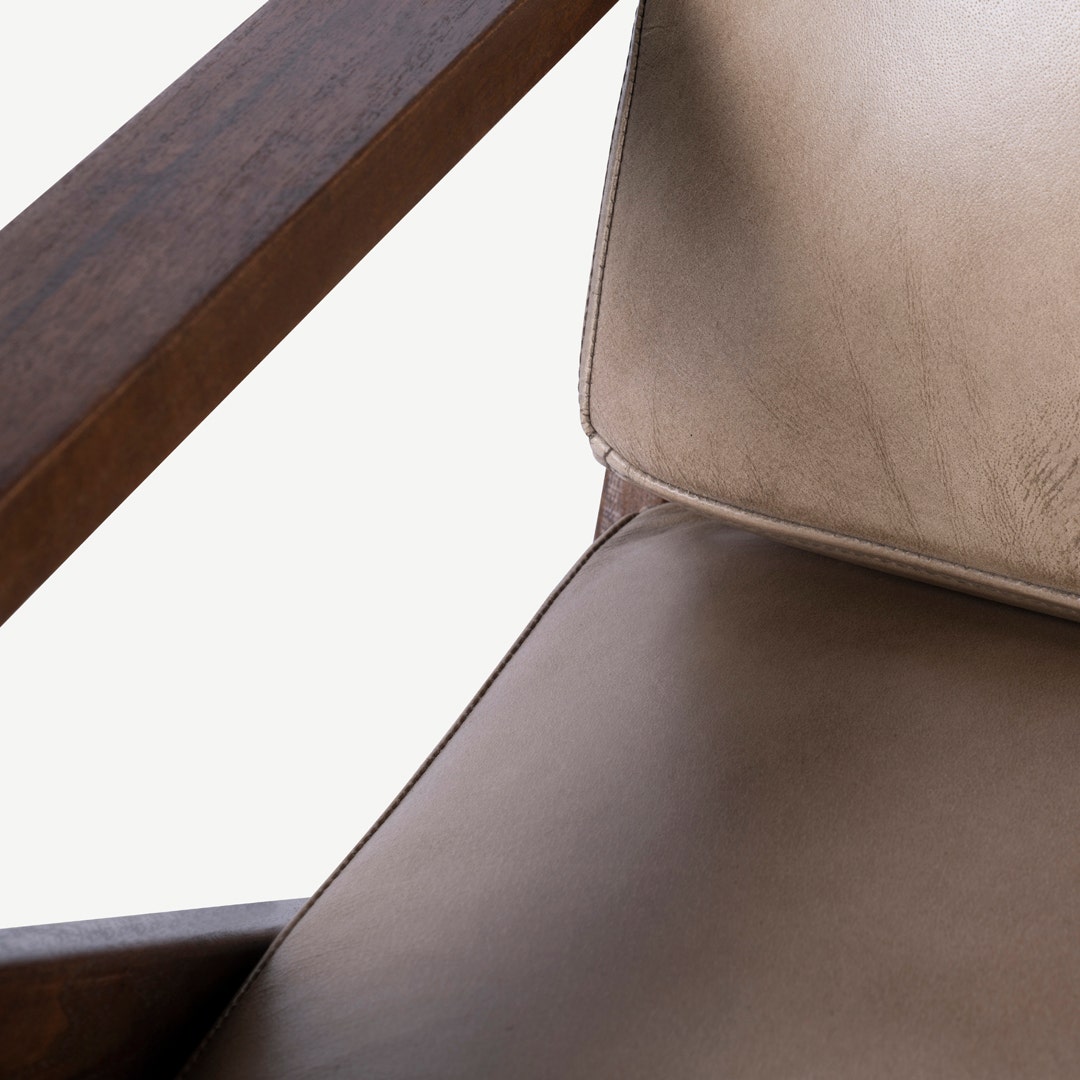 Buy Scott Leather Lounge Chair Coffee Online at Best Price in UAE OC Home