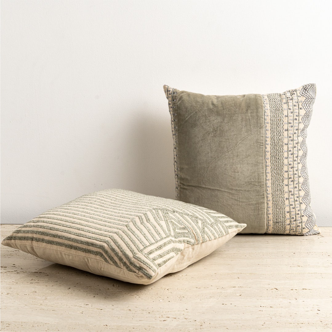 Seilan Embroidered Cushion - 50x50cm