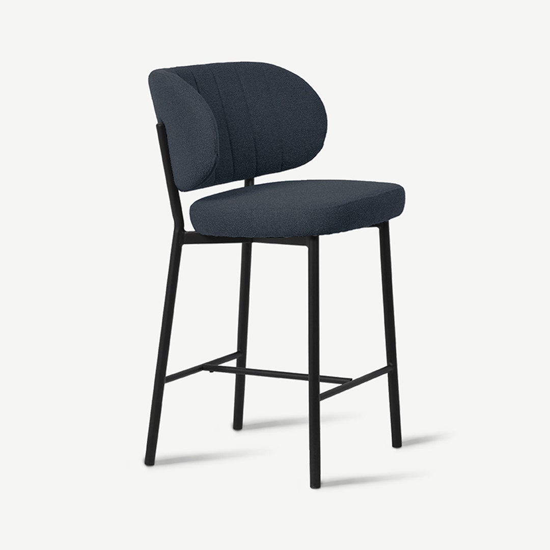 Navy leather bar stools sales