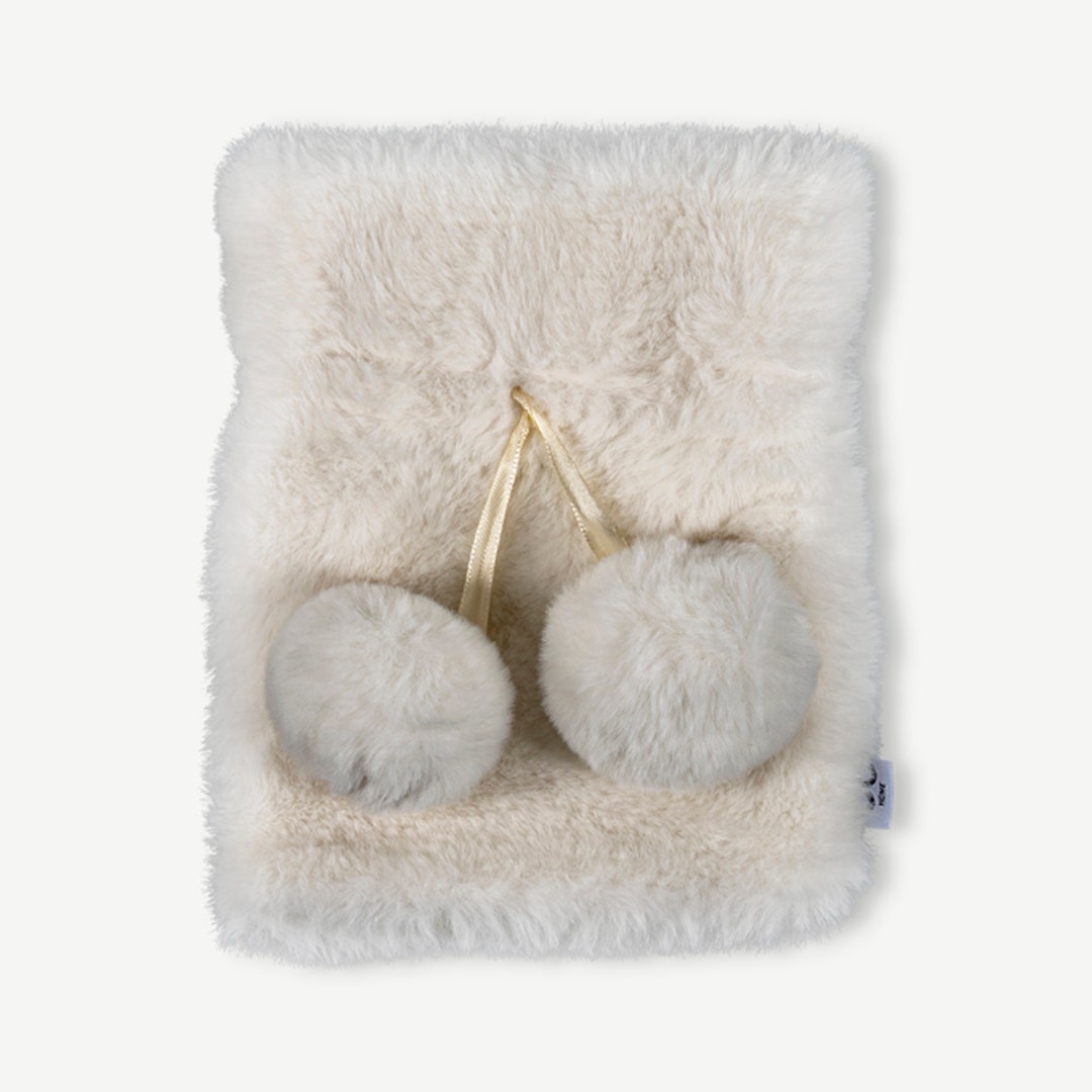 Spring Faux Fur Bag Ivory 15x20