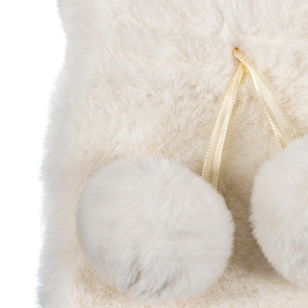 Spring Faux Fur Bag Ivory 15x20