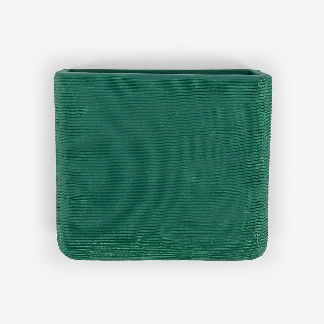 Stephanie Wall Mount Planter Bottled Green