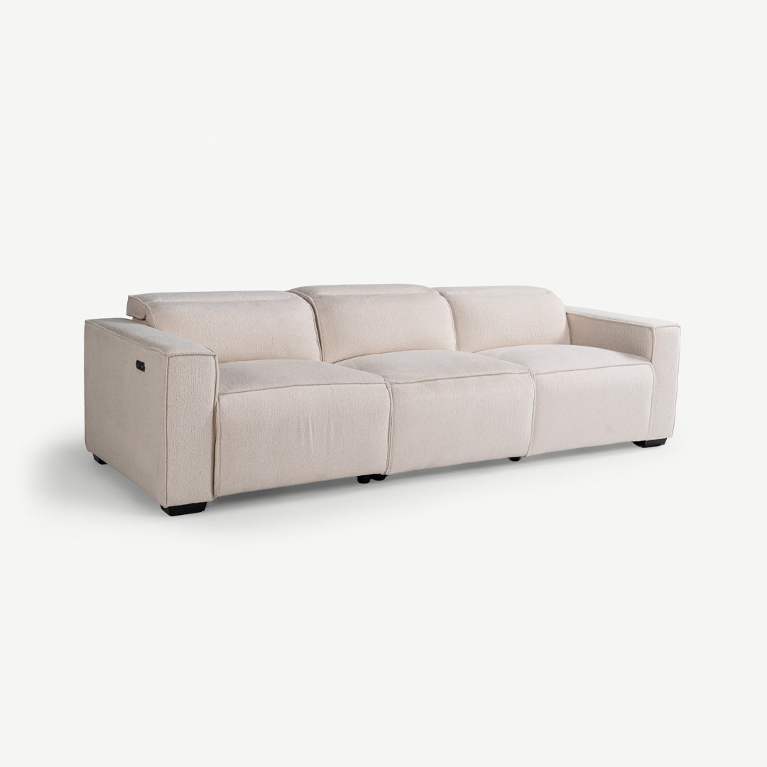 Tatian 3 Seater Recliner Sofa Cream