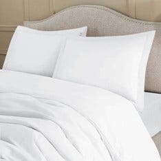 Luciano Cotton Tencel Duvet Cover Set -White