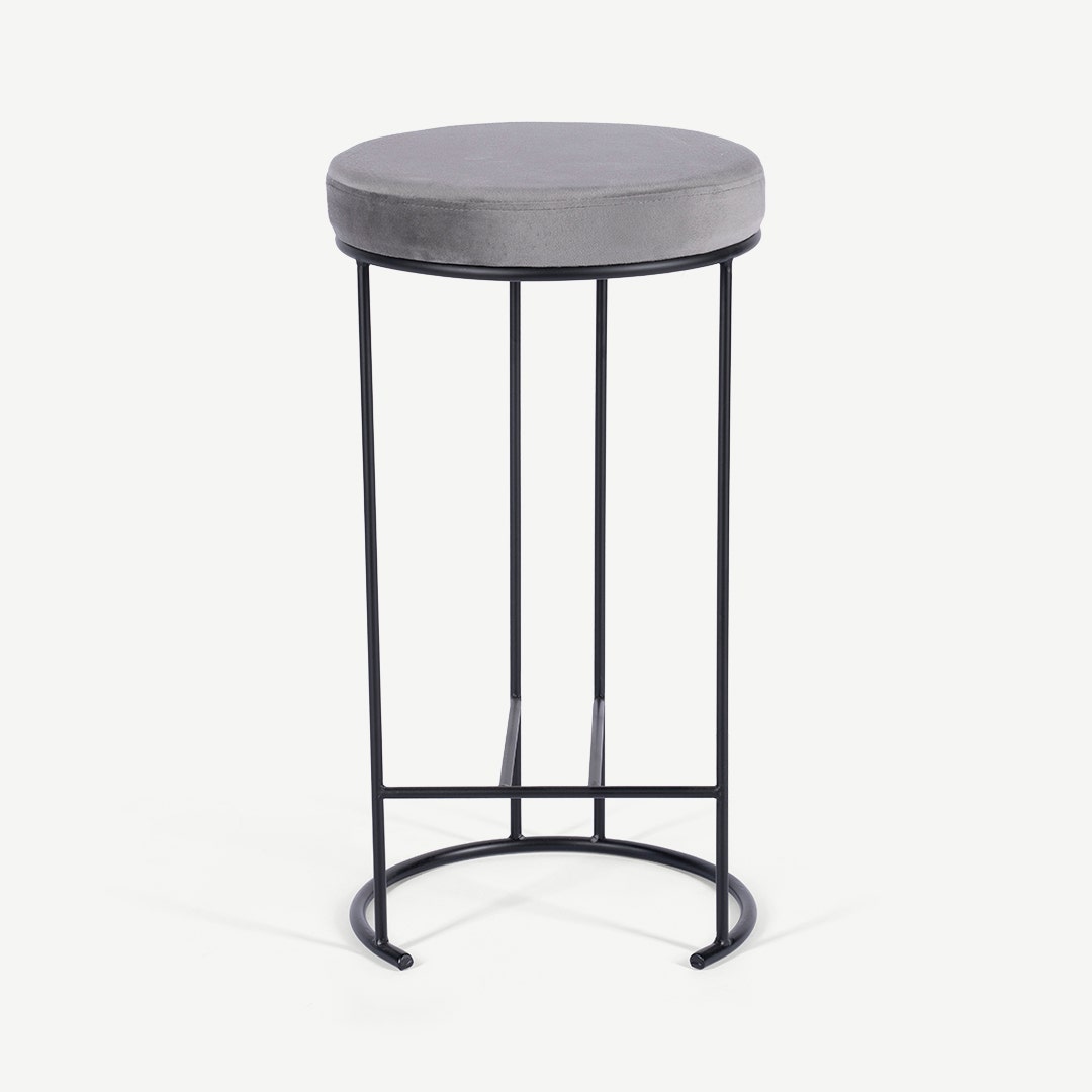 Black round online bar stools