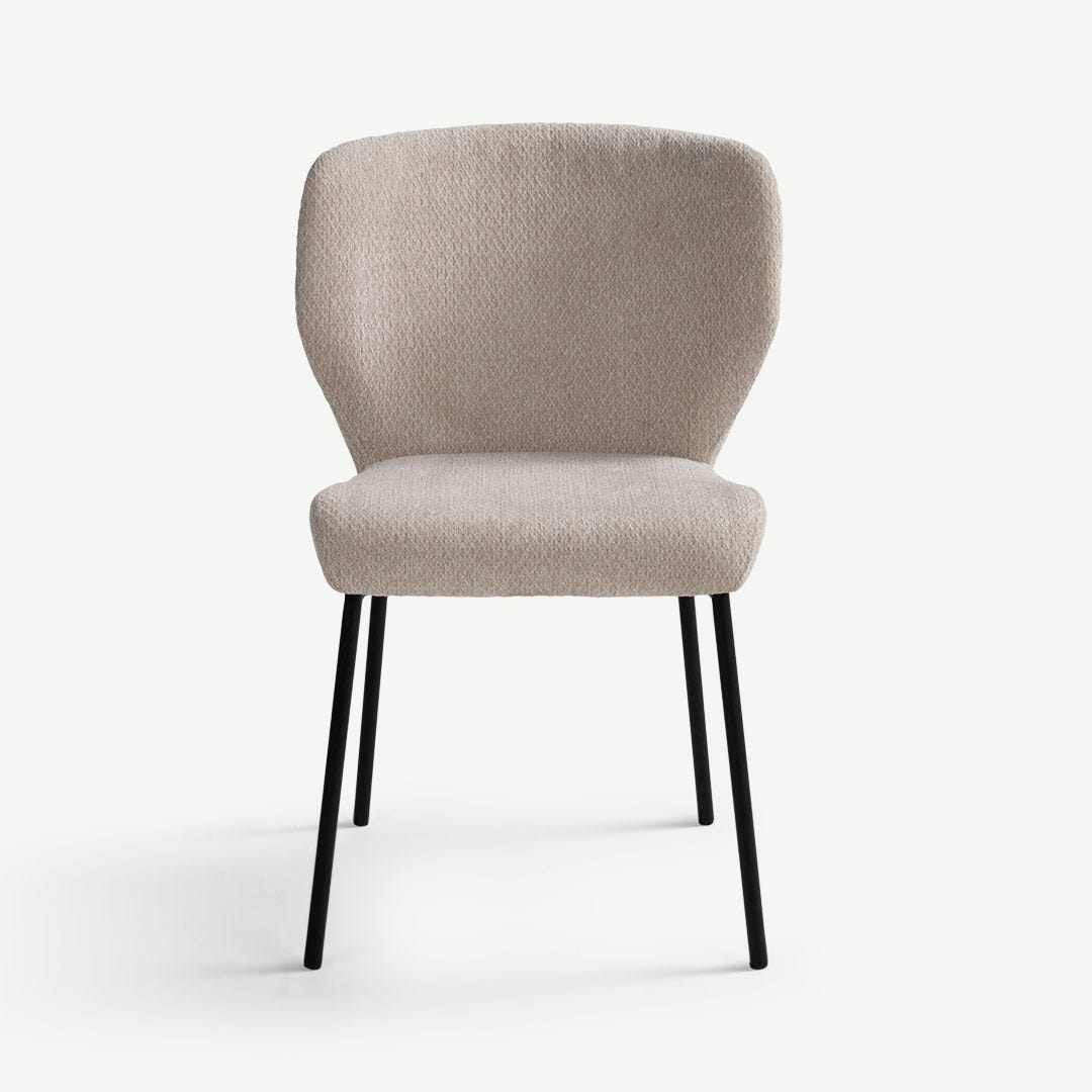 تويلان كرسي طعام - رمادي بيج