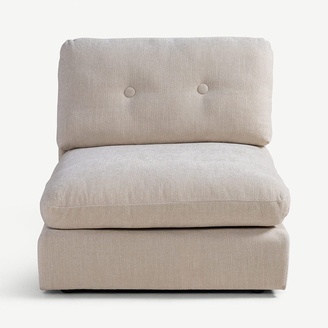 تولي كنبة فردية بدون ذراع - رملي