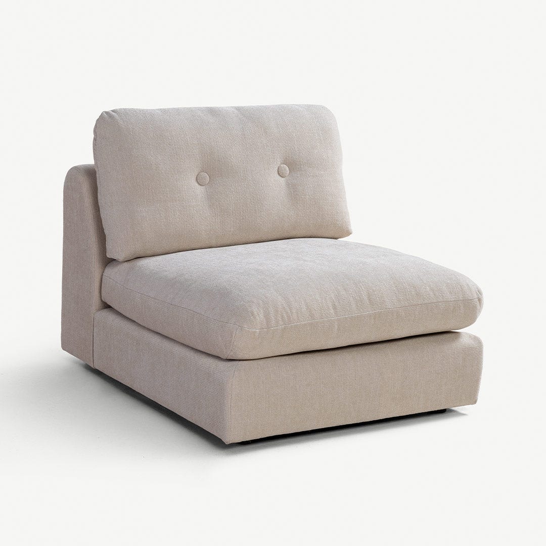 تولي كنبة فردية بدون ذراع - رملي