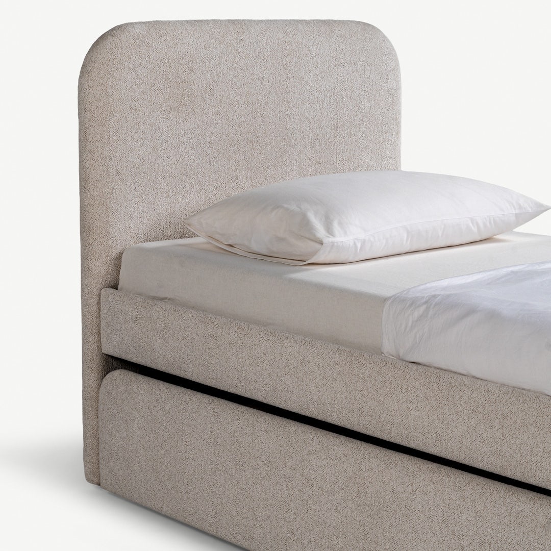 Turlie Single Bed 90x200cm Beige